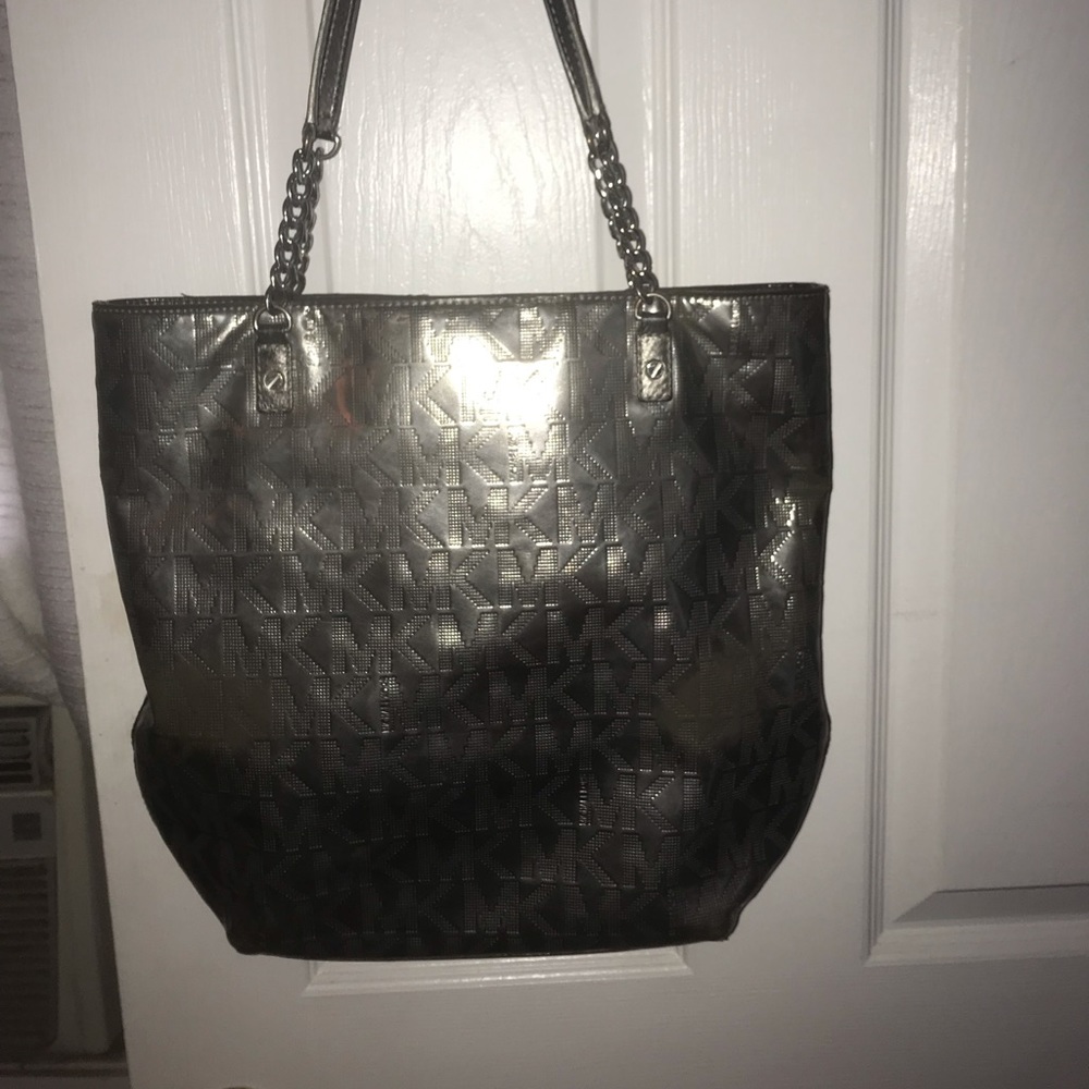 Michael Kors pewter tote